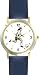 Woman or Girl Soccer Player Soccer or Fussball Theme - WATCHBUDDY&reg; DELUXE TWO-TONE THEME WATCH - Arabic Numbers - Blue Leather Strap-Children's Size-Small ( Boy's Size & Girl's Size )