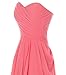 Melantha Short Strapless Chiffon Prom Dress Evening Dresses
