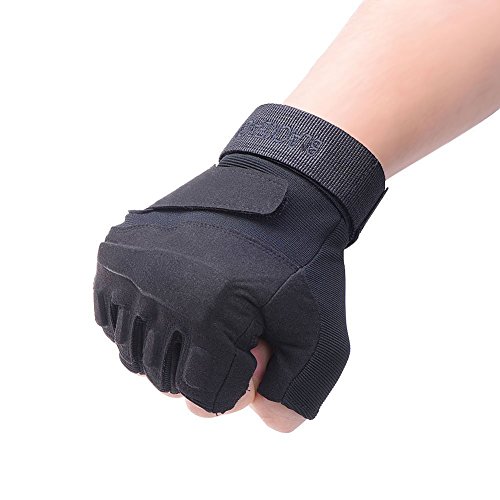 Black Tactical Mountain/Wall/Rock/Rope Sticky Climbing Gloves/MittsL