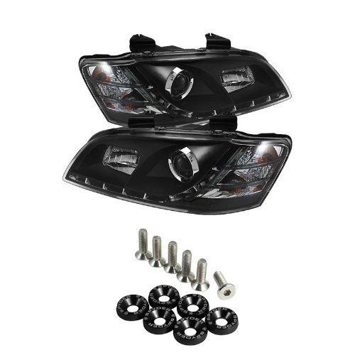 Pontiac G8 DRL LED Projector Headlights - Black 