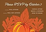 Fall Harvest Response/Thank You Cards