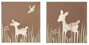 Kids Line Willow 2-Piece Organic Canvas Wall Art
