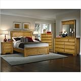 IMAGE OF Bundle-08 Casual Home Panel Bedroom Set in Warm Casual Oak Size: King
