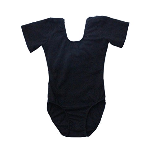 Dreamdanceworks Girls' Leotard Classic Short Sleeve Cotton and Spandex