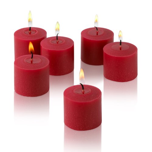 " new item "10 hour red unscented votive cand…
