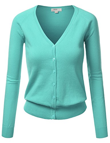 J.TOMSON Womens V-Neck Long Sleeve Cardigan
