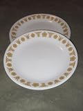 SET OF 8 - Vintage 1970s Corning Ware Corelle Butterfly Gold 10 Inch Dinner Plate