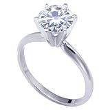 Stunning! Women’s 18k White-gold 7.50mm Moissanite Solitaire Engagement Ring by Vicky K Designs – 5.0 41EaP0MteXL. SL160 1.0 Ct Diamond Engagement Ring Solitaire 14k White