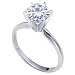 Stunning! Women's 18k White-gold 7.50mm (1.5 CT) Moissanite Solitaire Engagement Ring by Vicky K Designs - 8.0