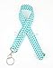 Fabric Neck Wave Chevron Necklace LANYARDs Keychain for Key/ID Holder Aqua