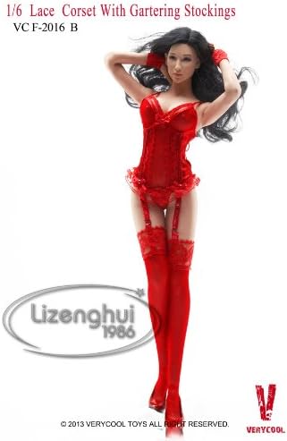 Very Cool VC Lace Corset With Gartering Stockings VCF-2016B For 1/6 Scale