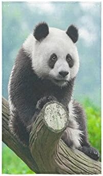 New Arrival! Cute panda Sitting On The Tree Trunk Soft Face Towel/Hand Towel/Bath Towel 16"x28"(One-sided Printing)
