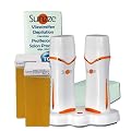Sunzze professionelle 2fach Wachsstation f�r die Enthaarung mit Gratis 2 Wachspatronen und 50 Vliesstreifen