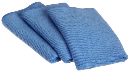 Excello Brio Blue Multi-purpose Microfiber Waffle Cleaning Cloths, Set of 3