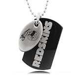 Washington Redskins Pendant Stainless Steel Black Tag