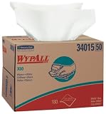 Wypall 34015 X60 Wipers in Brag Box, 12.5" Length x 16.8" Width, White  (Box of 180)