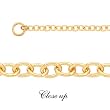14k Gold Vermeil Link Charm Bracelet- 7.5 IN