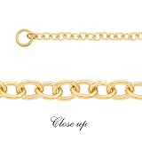 14k Gold Vermeil Link Charm Bracelet- 7.5 IN