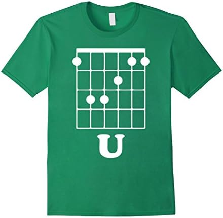 Men's Guitar shirts for men: F chord funny guitar t Shirt XL Kelly Green