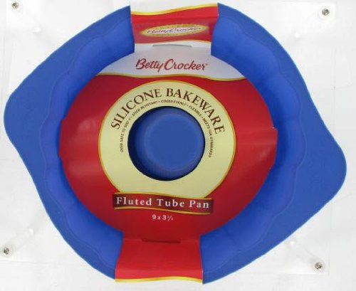 Betty Crocker Blue Silicone Fluted Tube Bundt Pan