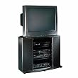 Black Corner TV Stand Catalina Black Collection by Sauder Office Furniture - 165454