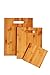 Kitchen Cutting Board - Bamboo Cutting Boards - 3 Piece Set - Organic Eco Friendly Wood Cutting Board & Serving Board - For Meat, Vegetables, Fruit & Cheese