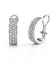 14k WHITE GOLD WOMENS EARRING LE-1365 DIAMOND 2.15CT TW