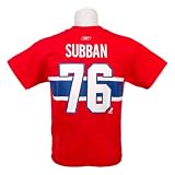 Montreal Canadiens PK Subban YOUTH Jersey Stripe Player Name & Number T-Shirt Size XL