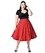HI GIRL Women's Plus Size 50s Vintage Rockabilly Retro Party Swing Cocktail Dress