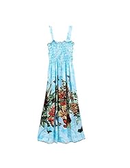 Strapless General Print Feathers Elasticized   Waistline  Dress