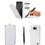 Housse coque Etui � rabat SAMSUNG GALAXY S2 I9100 Origine Constructeur Anymode Flip Cover OFFICIEL S II Blanc ETUISMI9100BNFC **** QUALIT� LUXE + Stylet capacitif pour ecran tactile Offert !! ****par Access-Discount