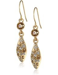 The SAK Small Pave Leaf Drop Earrings