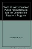 Taxes as instruments of public policy