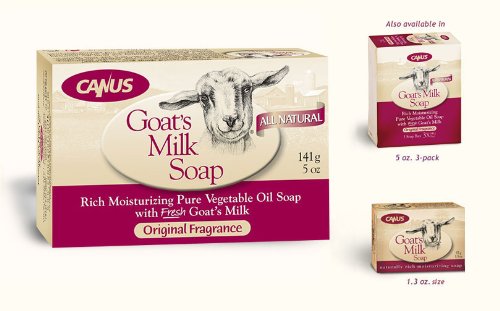 Canus Goat's Milk Rich Moisturizing Pure Vegetable Oil Soap, 3-Count Boxes (Pack of 4)