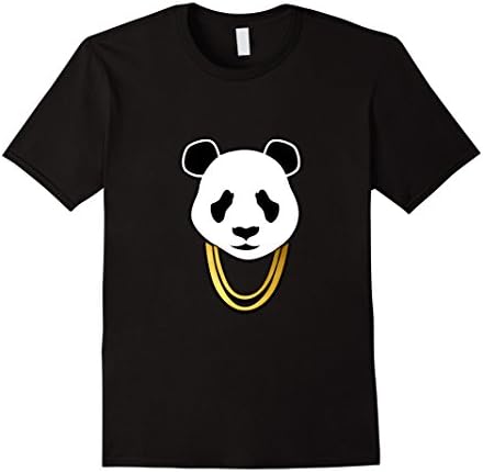 Men's Designer Fashion Panda Funny T-Shirt Large Black