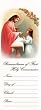100 First Communion Mini-Bookmark Remembrances in English, 1.5" x 4.5" - Girl