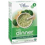 Plum Organics Baby Hello Dinner, Broccoli and Cheese Baby Pasta, 5-0.6 Ounce Packets
