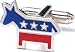 Cufflinks Inc Men's Democratic Donkey Cufflinks Red/Blue Cufflinks Inc Men's Democratic Donkey Cufflinks Red/Blue