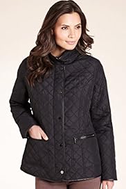 Funnel Neck Shower Resistant Quilted Jacket