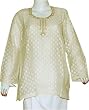 Womens Clothing Tops Kurti Fashion in India With Hand Embroidery Size L (tsht130)