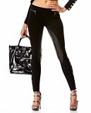 Buttoned Contrast Riding Pant