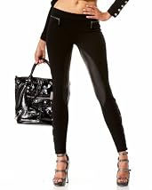 Buttoned Contrast Riding Pant