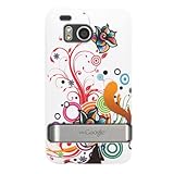 Hard Snap-on Shield With WHITE AUTUMN FLOWER Design Faceplate Cover Sleeve  ....