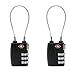 BOOM TSA Approved Set-Your-Own Combination Travel Lock,2 pack 3 Digit Combination Cable Lock for Suitcase,Travel Bags, GYM and Home Use