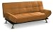 ORE International Microfiber Futon Sofa Bed, Brown