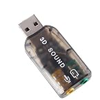 Mono USB Sound Card virtual 5.1 3D Audio for Laptop/ Desktop