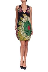 V-neck Sleeveless Bubble Dress Cotton/Viscose Mini Dress 