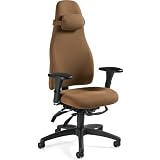 GLOBAL OBUSFORME HIGH BACK MULTI-TILTER CHAIR with headrest and adjustable arms (G3)