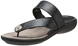 IMAGE OF Annie Shoes Women's Madrid Thong Sandal,Black,8 WW US