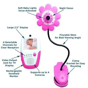 2.4 TFT LCD Wireless Color Baby Video Monitor with Camera 2.4